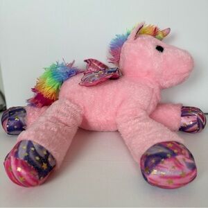 Pink Plush Rainbow Unicorn Stuffed Animal‎ Toy – Wings, Stars & Horn – Kawaii